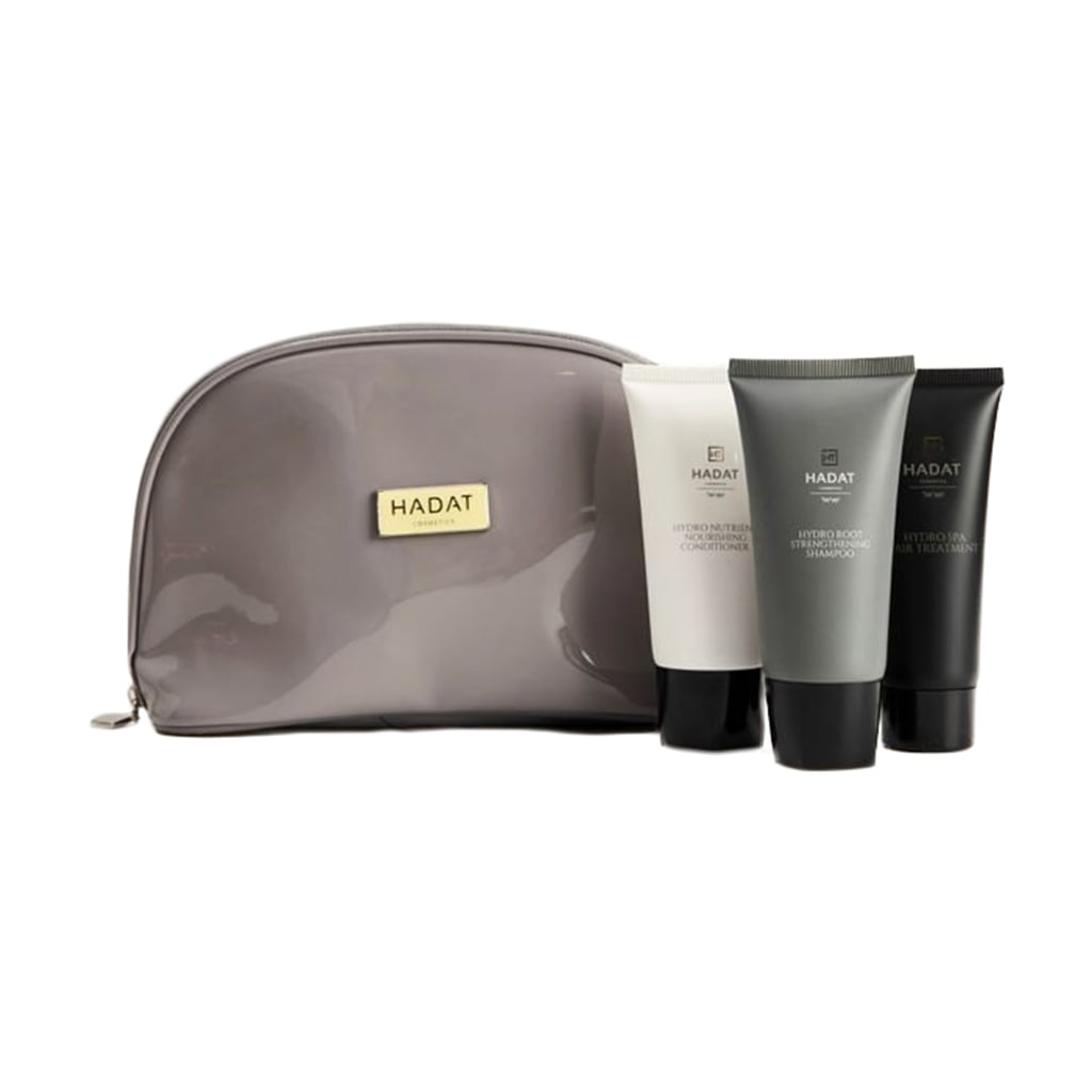 Уцінка! Набір для росту волосся Hadat Cosmetics Hydro Hair Grow Set (шампунь, 75 мл + кондиціонер, 75 мл + маска, 75 мл + косметичка)